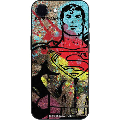 DC Comics Superman Color Splatter iPhone 16e Skin